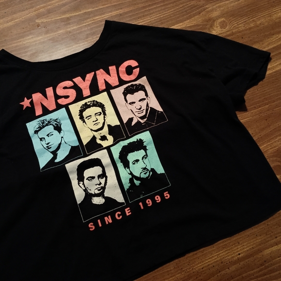 NSYNC T-SHIRT / CROP TOP - XL // Music Pop Band Graphic Tee Shirt - Picture 3 of 8